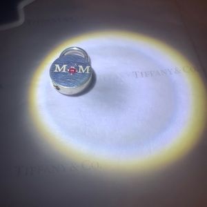 Tiffany & Co Round  Charm+. Red .10ct Diamond VS1 MOM Charm. Mint Condition